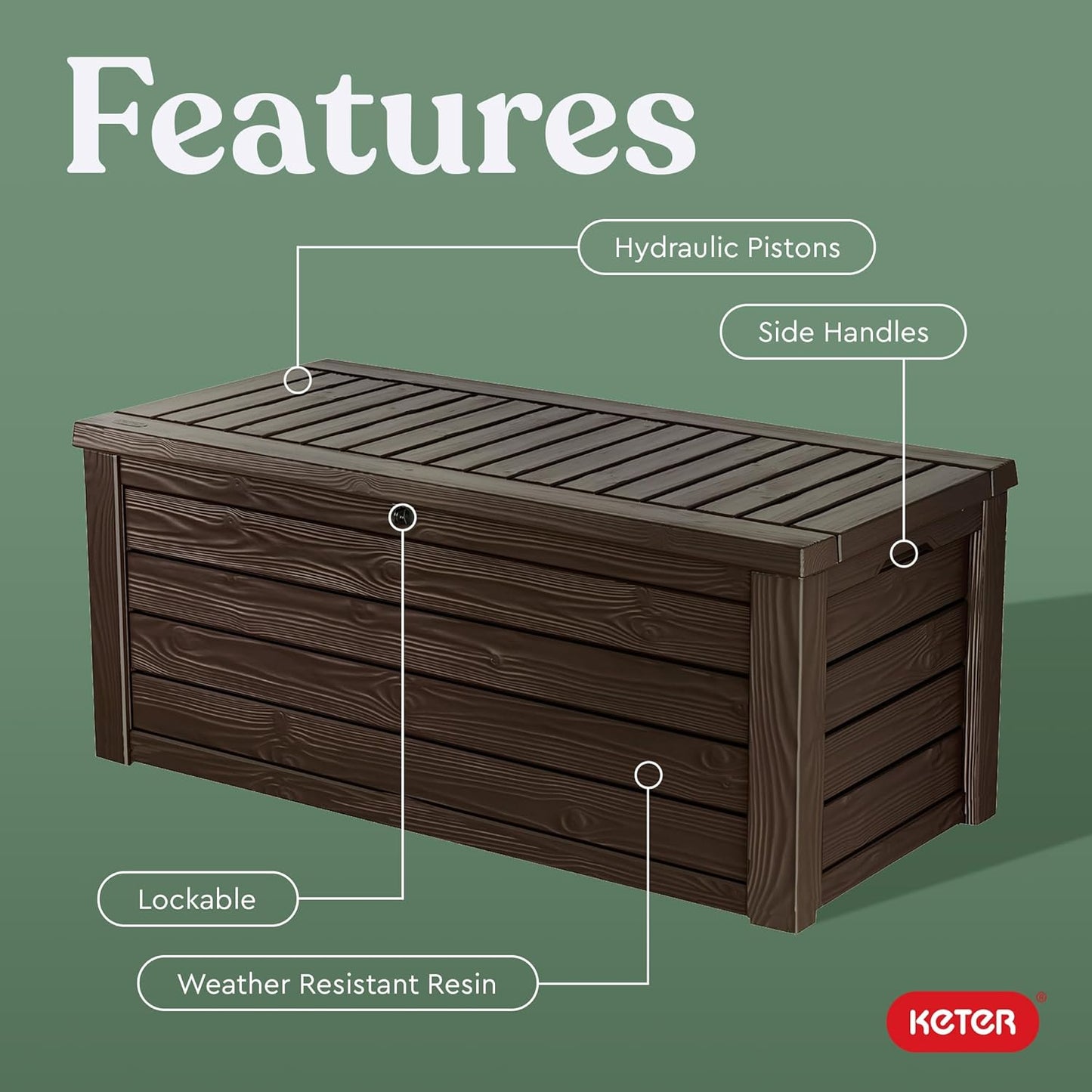 Keter Westwood 150 Gallon Deck Box Organizer